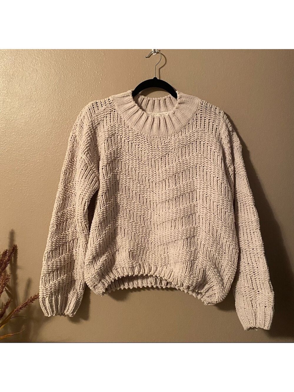 POL Cream Chevron knit Sweater small - Picture 4 of 12